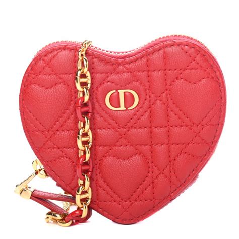 CHRISTIAN DIOR Calfskin Cannage Dioramour Caro Heart.